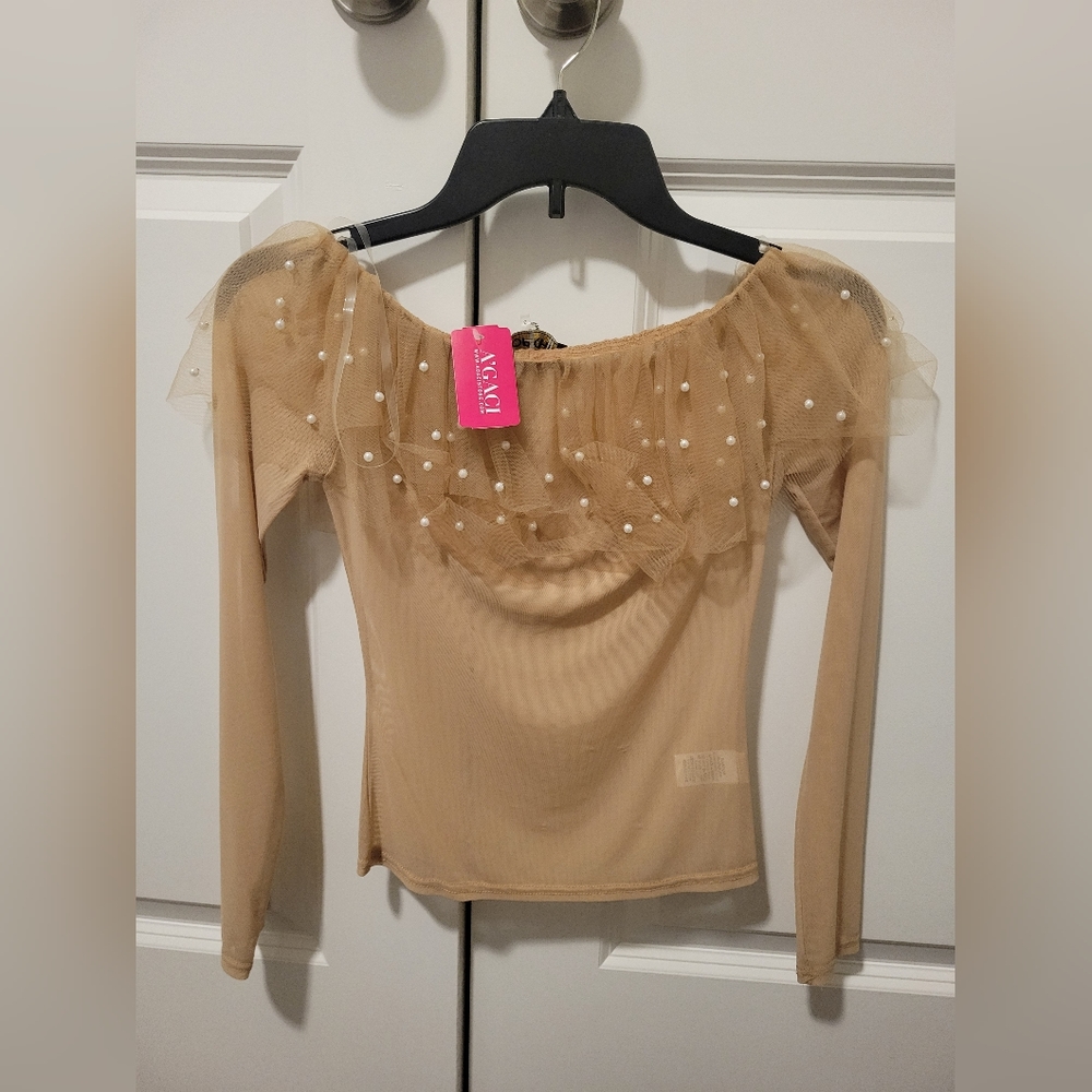 Pearl Mesh Top
